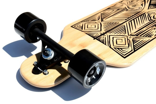 Atom Bamboo Drop Through Longboard Complete, Tiki, 40